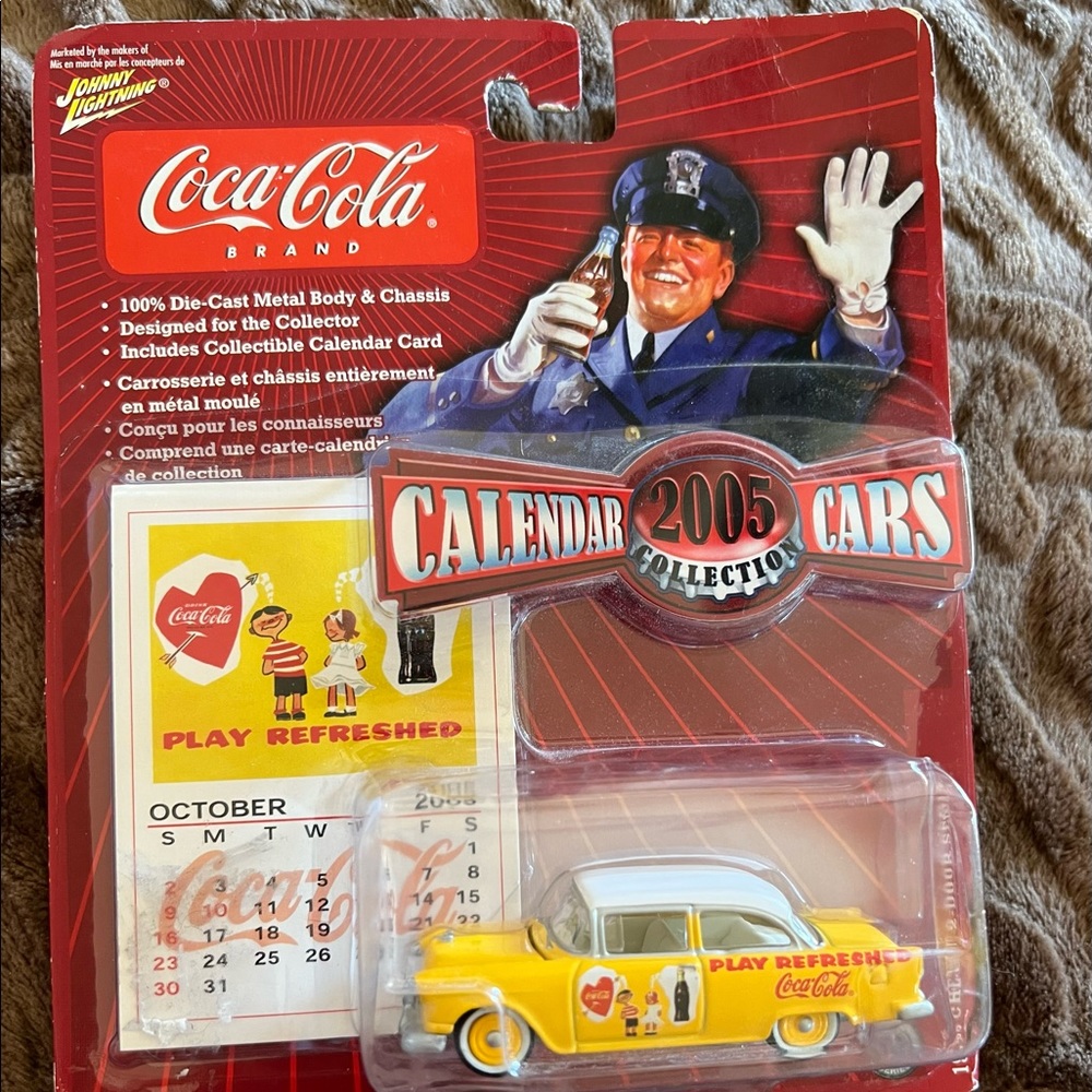 Johnny Lightning 1955 Chevy 2-Door Sedan 2005 Calendar Cars Coca-Cola L28